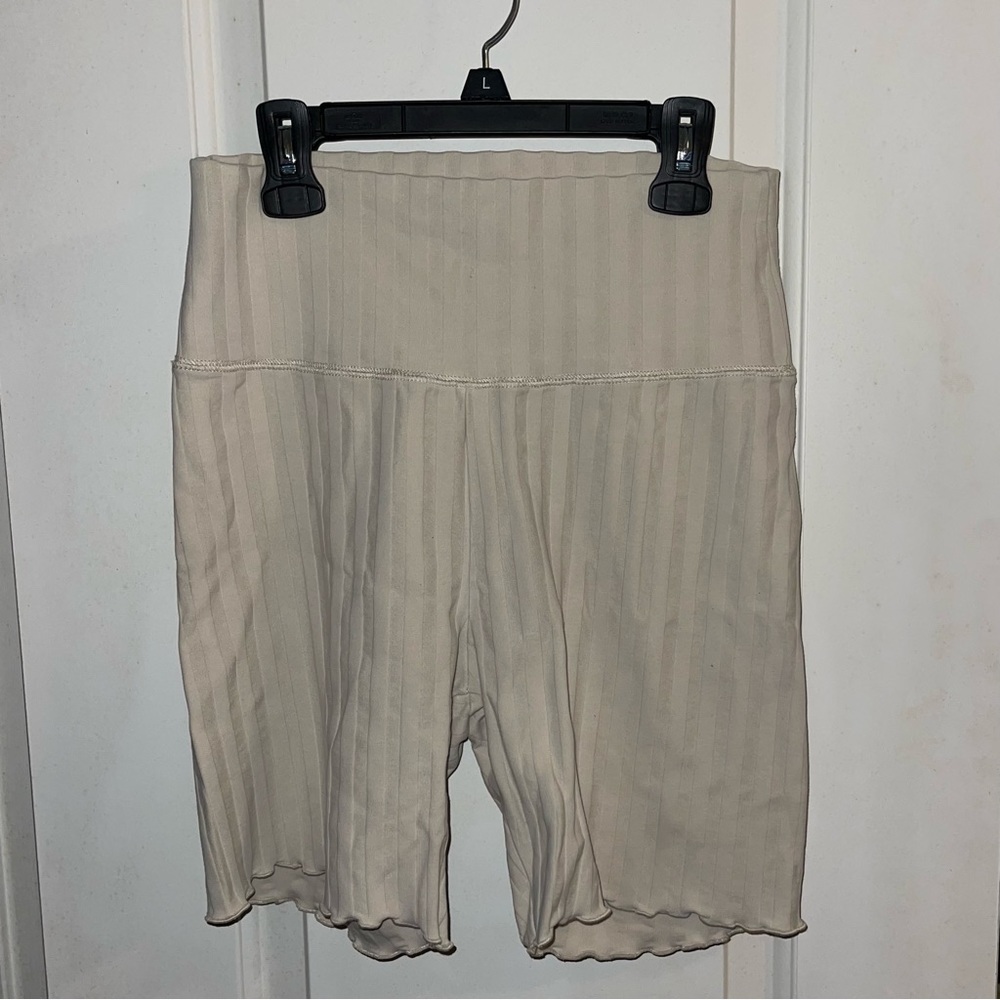 Aerie Cream Biker Shorts